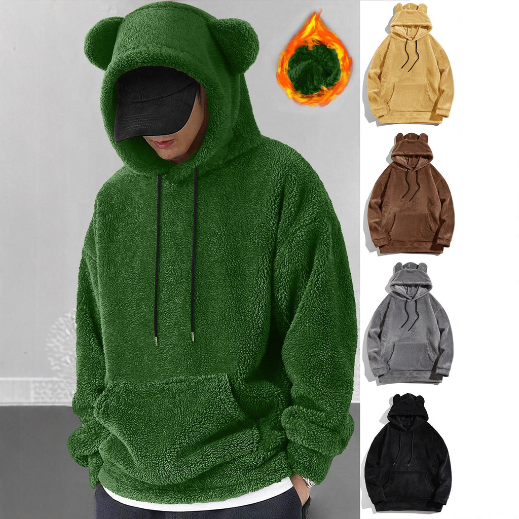 Men's Casual Cool Fashion Hoodie Coral Fleece