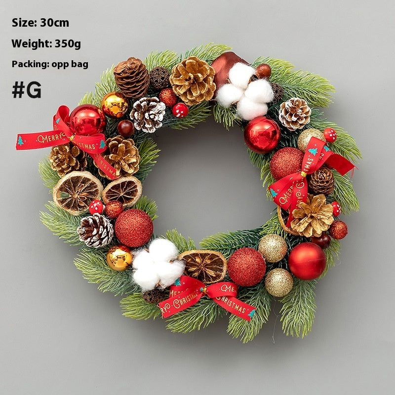 Christmas Decoration Upside Down Christmas Tree Horn Rattan Christmas Wreath