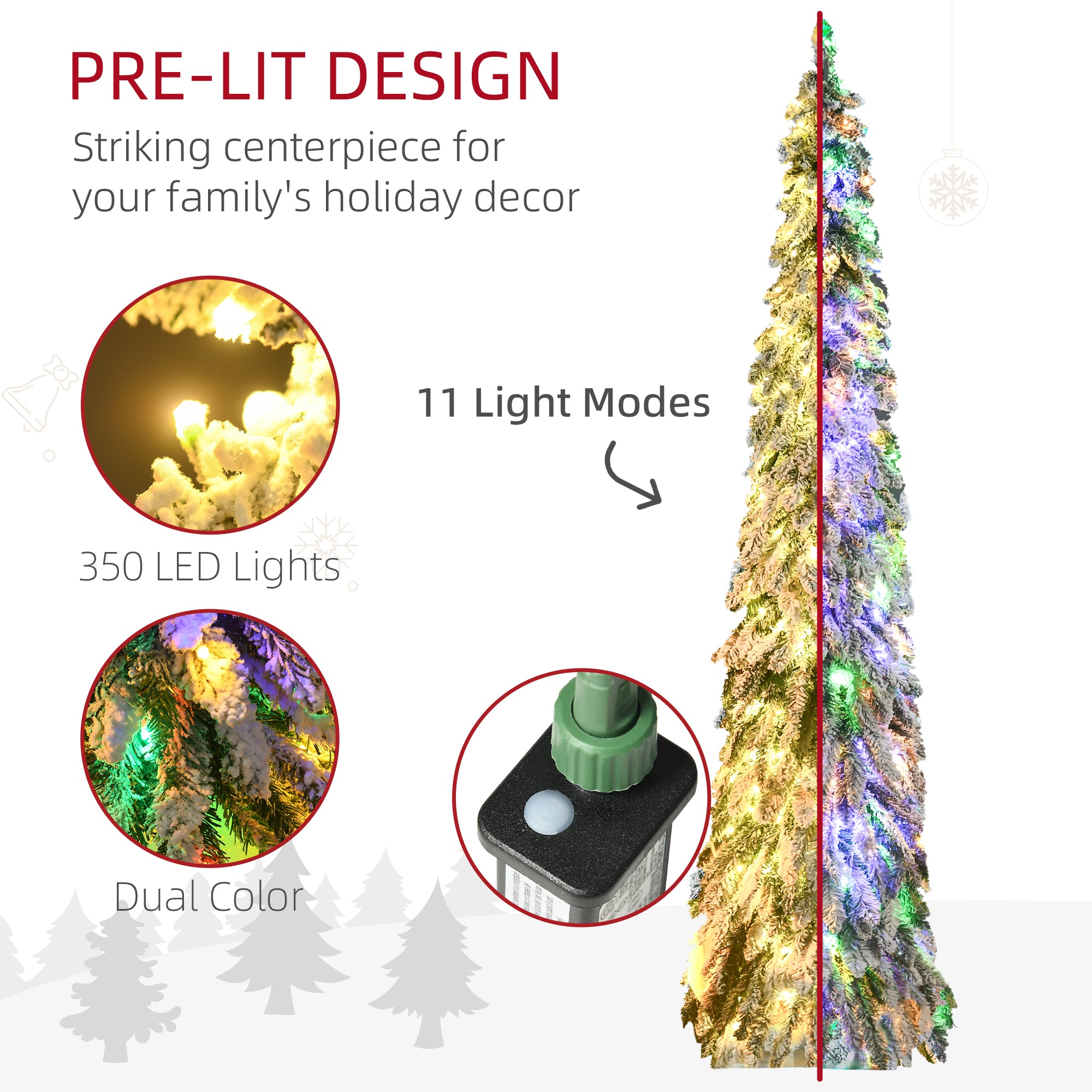 7' Artificial Slim Christmas Trees