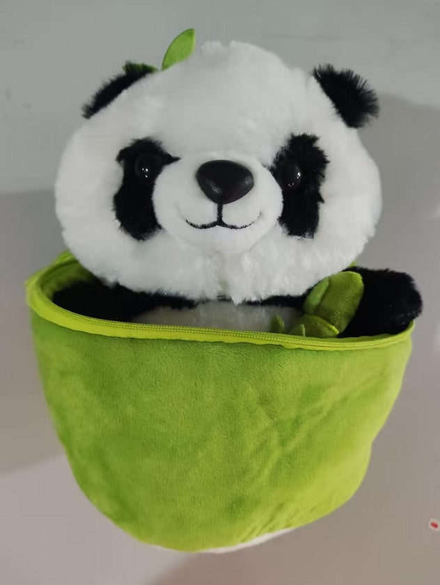 Simulated Bamboo Tube Flower Panda Pillow - Home Decor